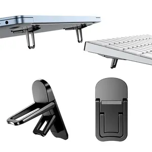 Adjustable Folding Laptop Stand, Durable Abs Material, Portable Design, Quick Heat Dissipation, Ideal for Laptops Tablets Phones