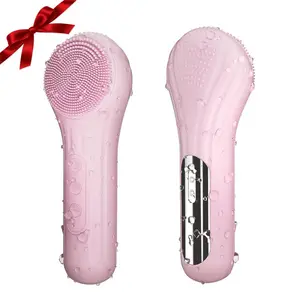 Electric Silicone Facial Cleansing Brush | Heated Vibrating Gentle Face Scrubber with Massage for All Skin Types Facial Cleansing Instrument