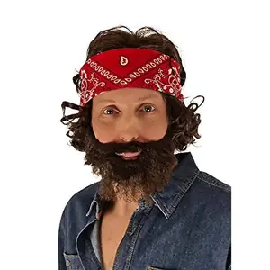 Stoner Costume Set Wig Beard and Bandana