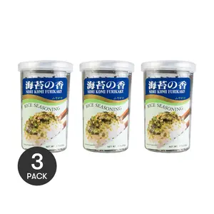 3Packs AJISHIMA Japanese Furikake Rice Seasoning - Seaweed & Sesame Flavor ( 50g Each) | Authentic Japanese Umami
