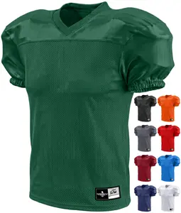 Exxact Sports Men’s Pro-Style Football Practice Jersey - Lightweight, Breathable Mesh Sports Clothing, Athletic Top, Football Kit Apparel Jersey (Green)