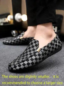 Men's Breathable Slip-On Flat Loafers, PU Leather Casual Walking Shoes, Business Style, Rubber Sole, All Seasons, Perfect for Valentine's Day & Halloween, Footwear, Faux Leather Loafers, Durable Casual Shoes, Elegant Casual Shoes