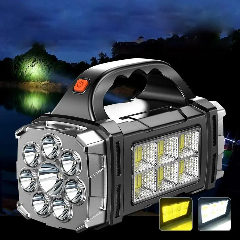 Portable Handheld Light, USB Rechargeable & Solar Powered Handheld Light, Emergency Lighting for Home & Outdoor Lighting