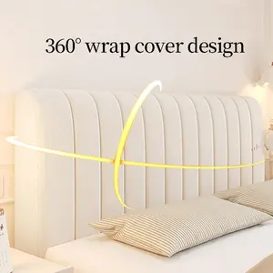 Soft Skin-Friendly Elastic Bed Headboard Cover, Soft Touch Easy Installation Full Coverage, Simple Design, Durable Dustproof Protector for Bedroom Decor