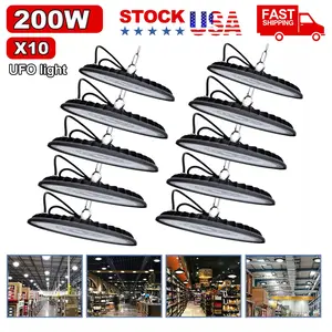 UFO LED High Bay Light 10x200W Industrial Factory Warehouse Shop Commercial SummerVibes