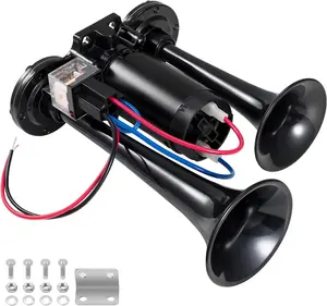 12V 150DB Air Horn for Truck for Train, Car Horns Loud with Compressor for Truck Boat Train Speaker Cars Van Ship (Black)