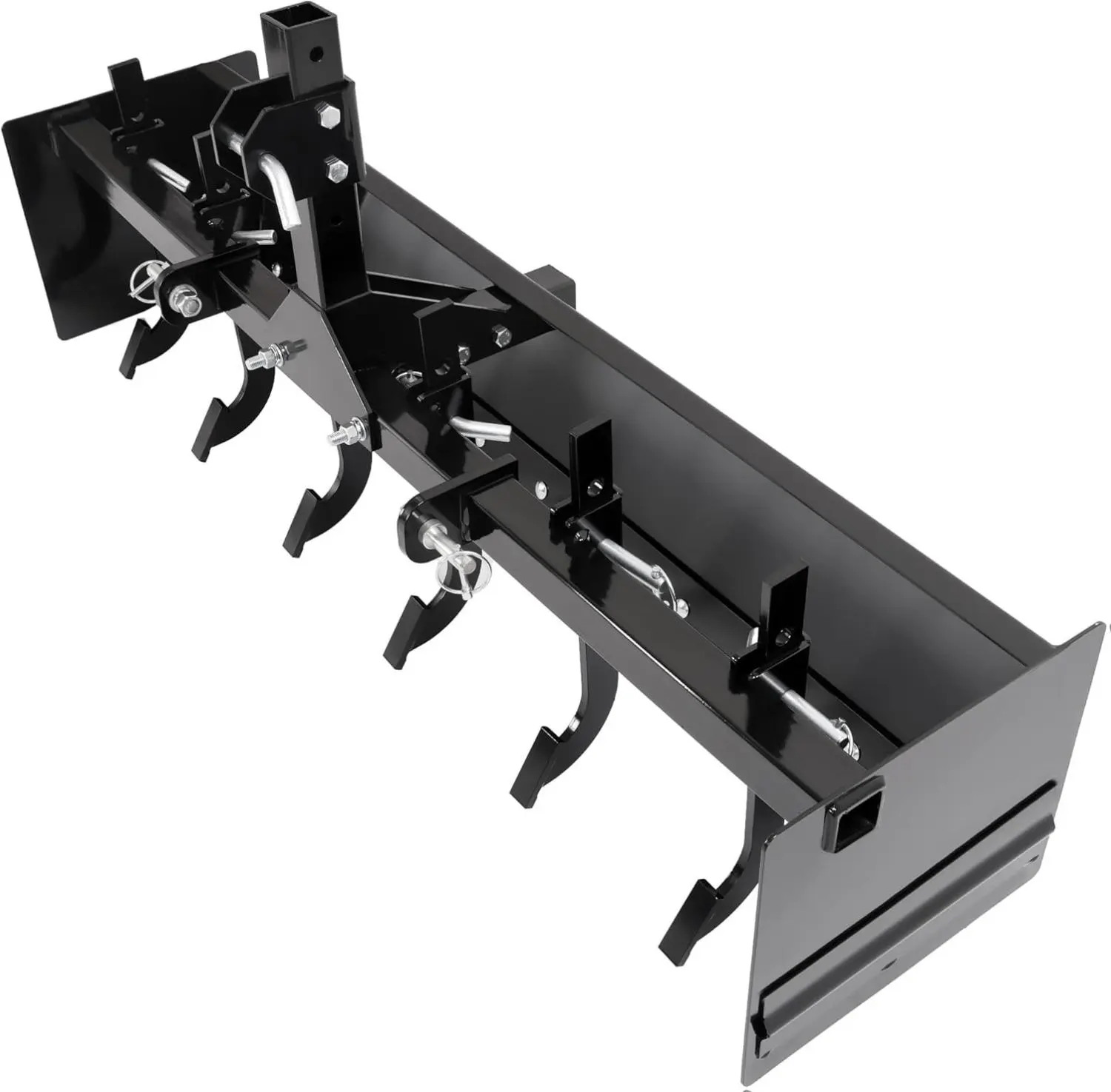 55" 3-Point Box Scraper Tool with Adjustable Tines, CAT-0 Compatible Lawn Equipment Accessories Kit for Garden Tractor Mower Parts
