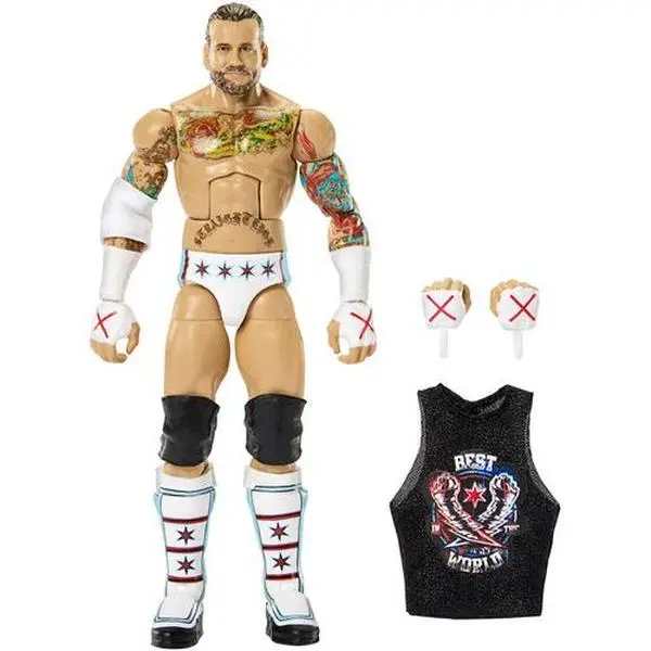 WWE Elite Collection 6" CM Punk Vinyl Action Statue - Single Figurine for WWE Universe, Wrestling Collectible