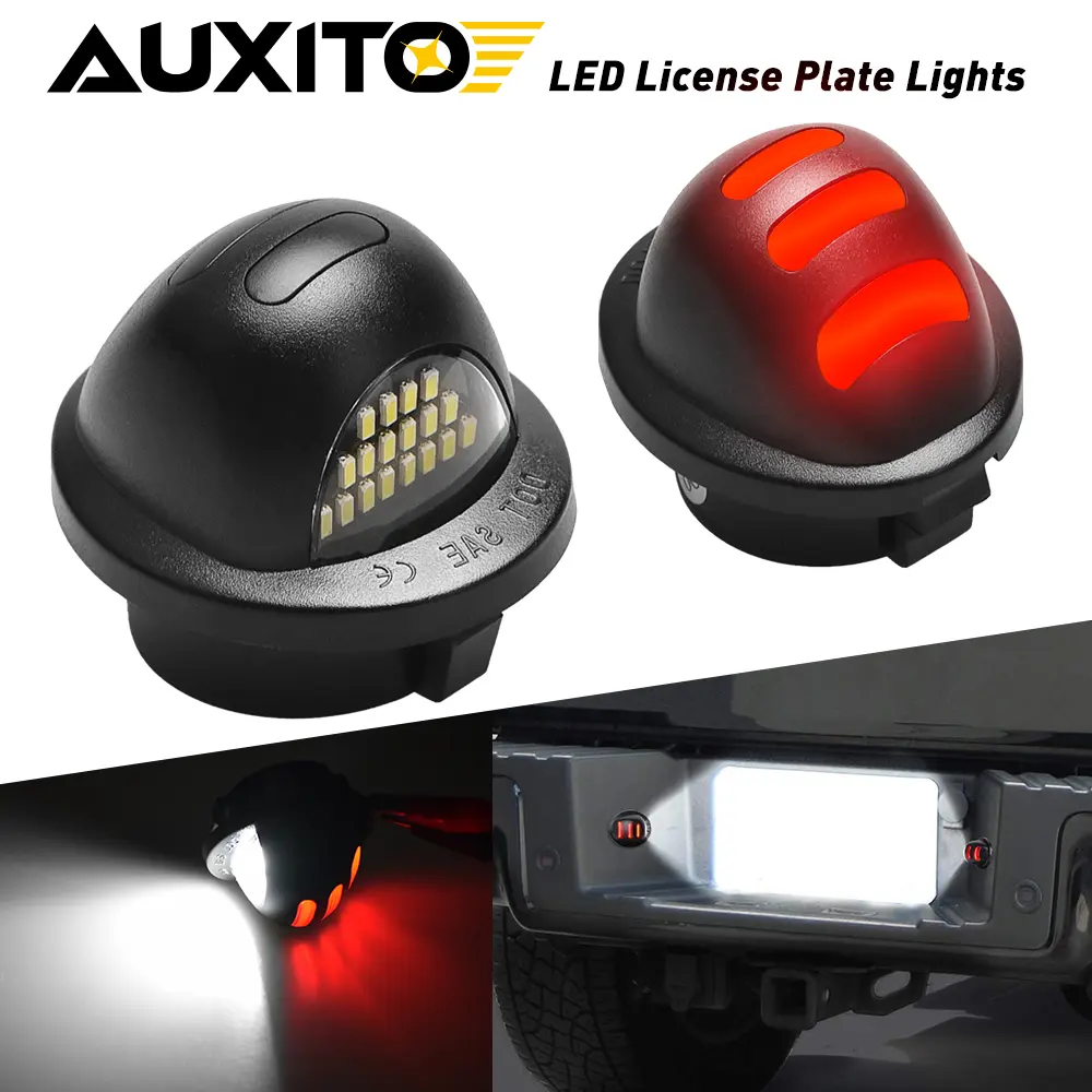 AUXITO LED License Plate Lights for Ford F150 1990-2014, F250/F350 1990-1999,  F250/F350/F450/F550 Super Duty 1999-2016,Ranger 1983-2011, Explorer & Sport Trac 1991-2004,6000K White, Pack of 2
