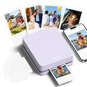 PP01 Portable Mini Color Wireless Mobile Printer, Instant Smartphone Photo Printer, Sticky-Back Photos, Bluetooth Compatible with iOS & Android Devices, Fun Editing App, Perfect Gift For Valentine's Day, Mothersdaygift outdoorfun