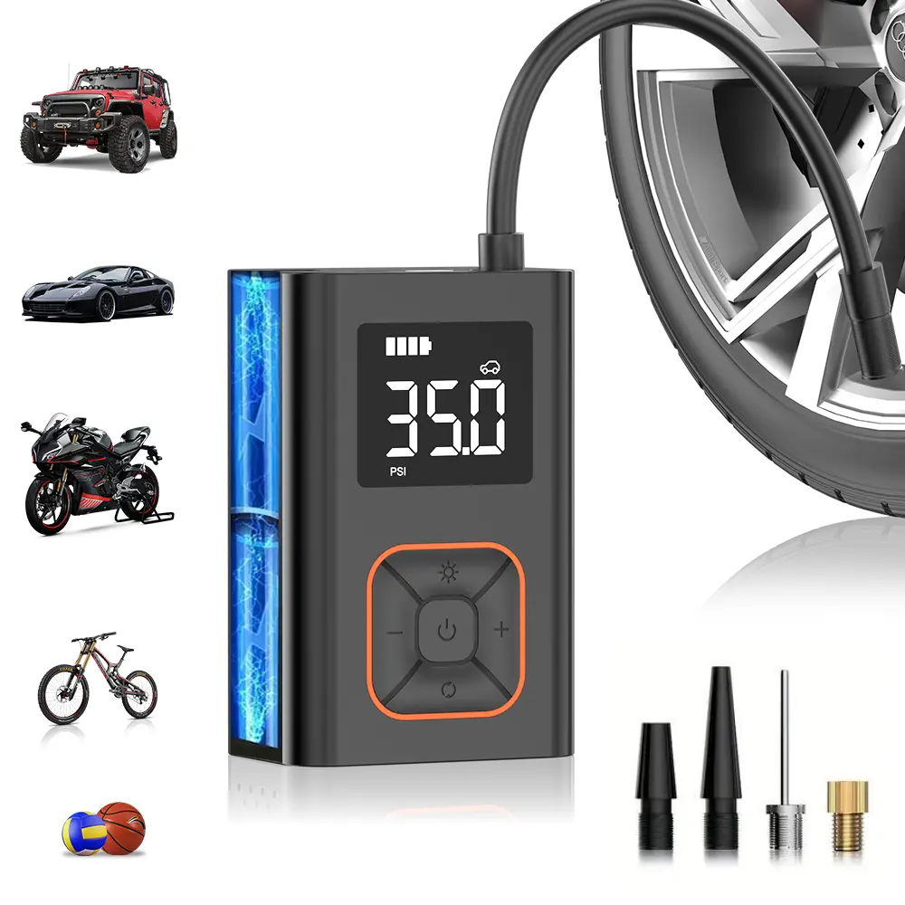 【Fathersdaygift】Kapeezi Cordless Car Tire Inflator - 180PSI Wireless Tire Inflator, 19 oz Lightweight Portable Automotive Air Compressor, 4+N Auto Stop Mode, Car Repair Tool, Automotive Maintenance Tools