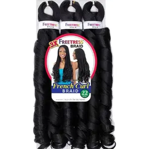 FREETRESS BRAIDS 3X French Curl Braid 22'' ( 1B)