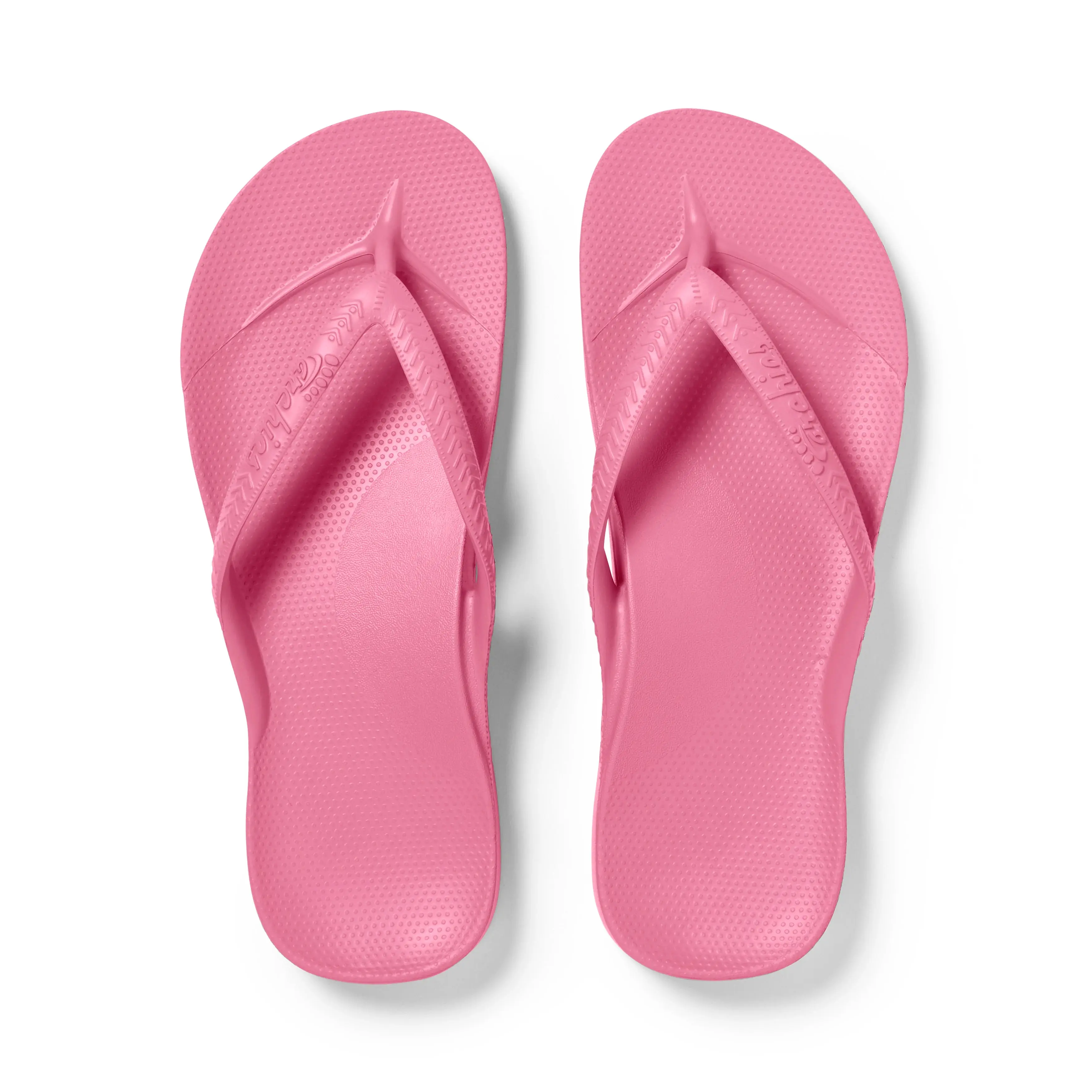 ARCHIES | Hot Pink Arch Support Flip Flops for Men & Women – Orthotic Sandals for Plantar Fasciitis Relief – Lightweight, Cushioning, Shock-Absorbing Slippers, Sandals for Walking, Foot Pain & All-Day Comfort