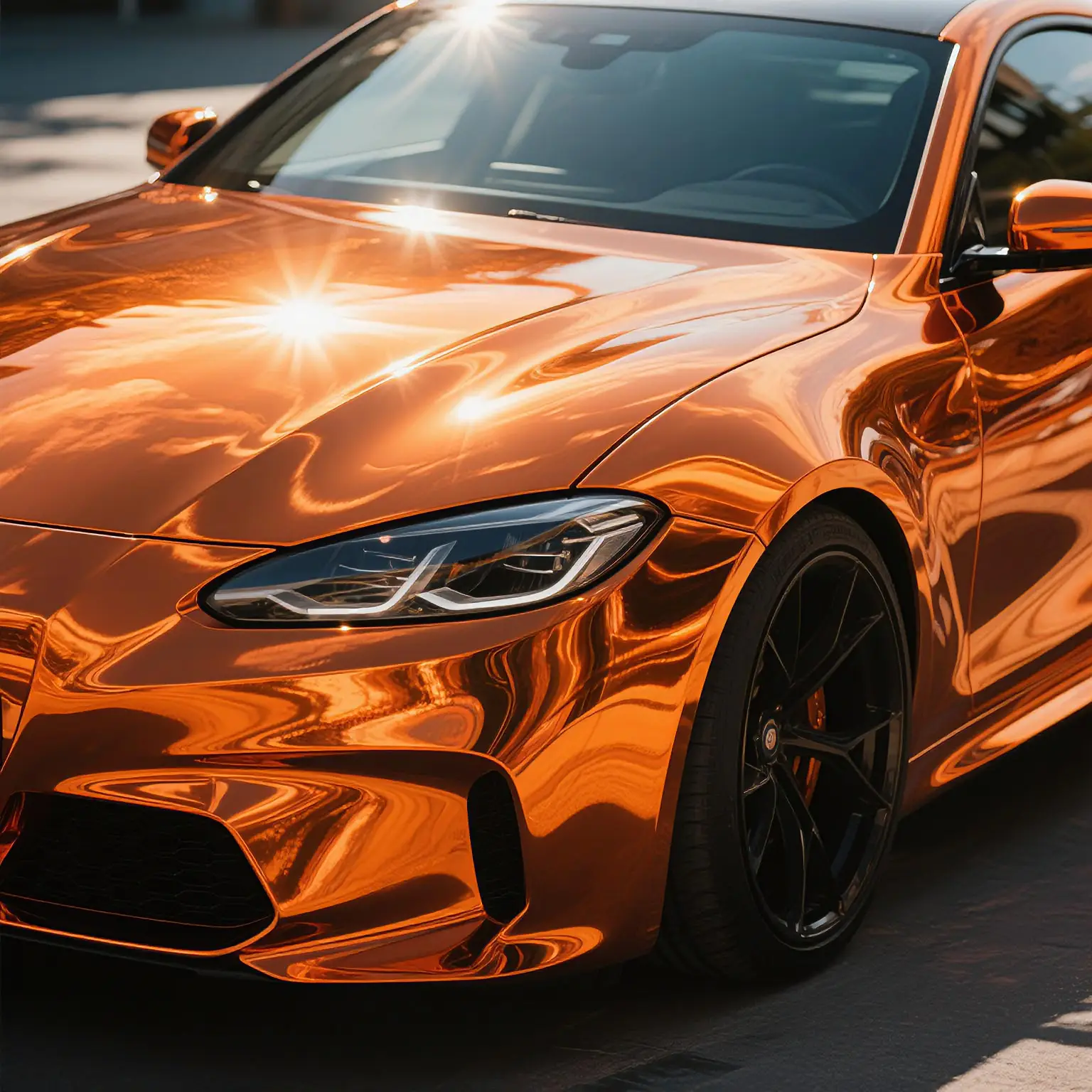 Premium Metallic Orange Vinyl Wrap Roll Car Decal - Stretchable, Bubble-Free, UV-Protective Car Film for SUVs, Trucks - 12x60 Inches & 58x60 Inches Options #suvlife #orangecar, Cars Accessories