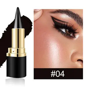 Multipurpose Solid Eyeliner Gel Pencil, Highly Pigmented Black Tightline Eyeliner, Lip Liner Pencil, Lipliner, Beginner-Friendly, Long-Lasting and Smudge-Proof, Glides on Smoothly for Effortless Application, Holiday Gift for Eye and Lip Cosmetic Lovers