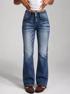 Women's High-Rise Boot-Cut Jeans, Womenswear Bottoms