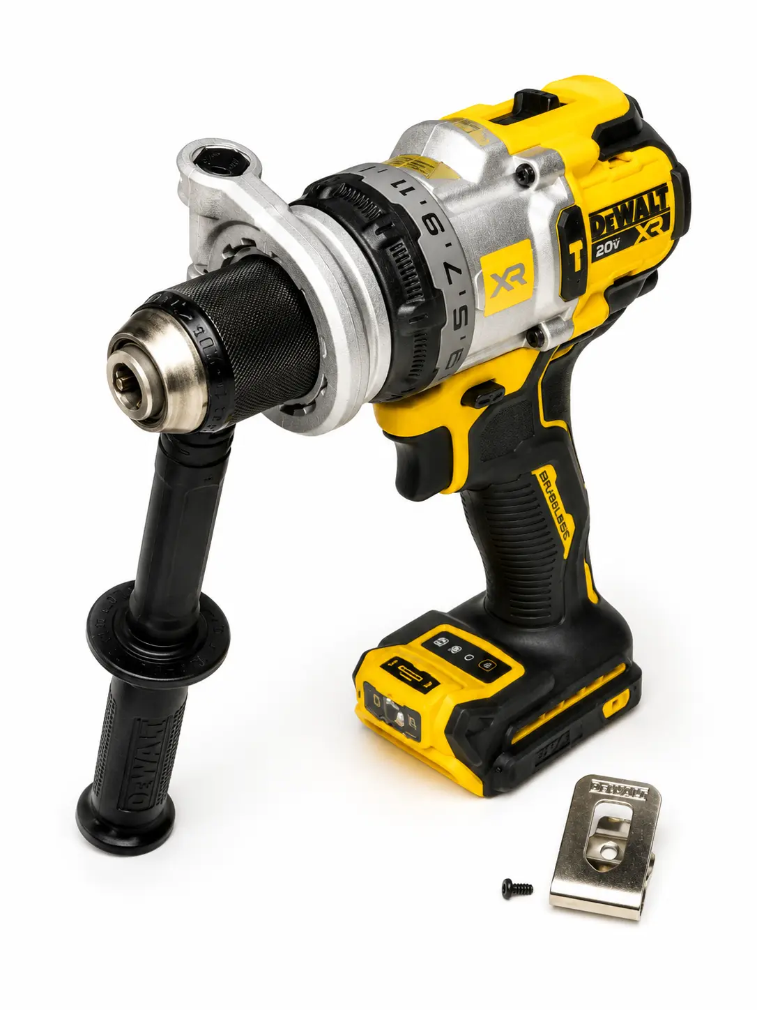DEWALT DCD1007 20V MAX XR Brushless Hammer Drill. Built for demanding jobsite performance, this drill delivers exceptional power, durability, and precision for drilling into wood, metal, masonry, and concrete