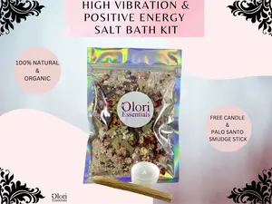 High Vibration & Positive Energy Cleansing Bath Kit | Manifest Destiny | Raise Vibrations | Spiritual Cleansing Bath | Gift For Her