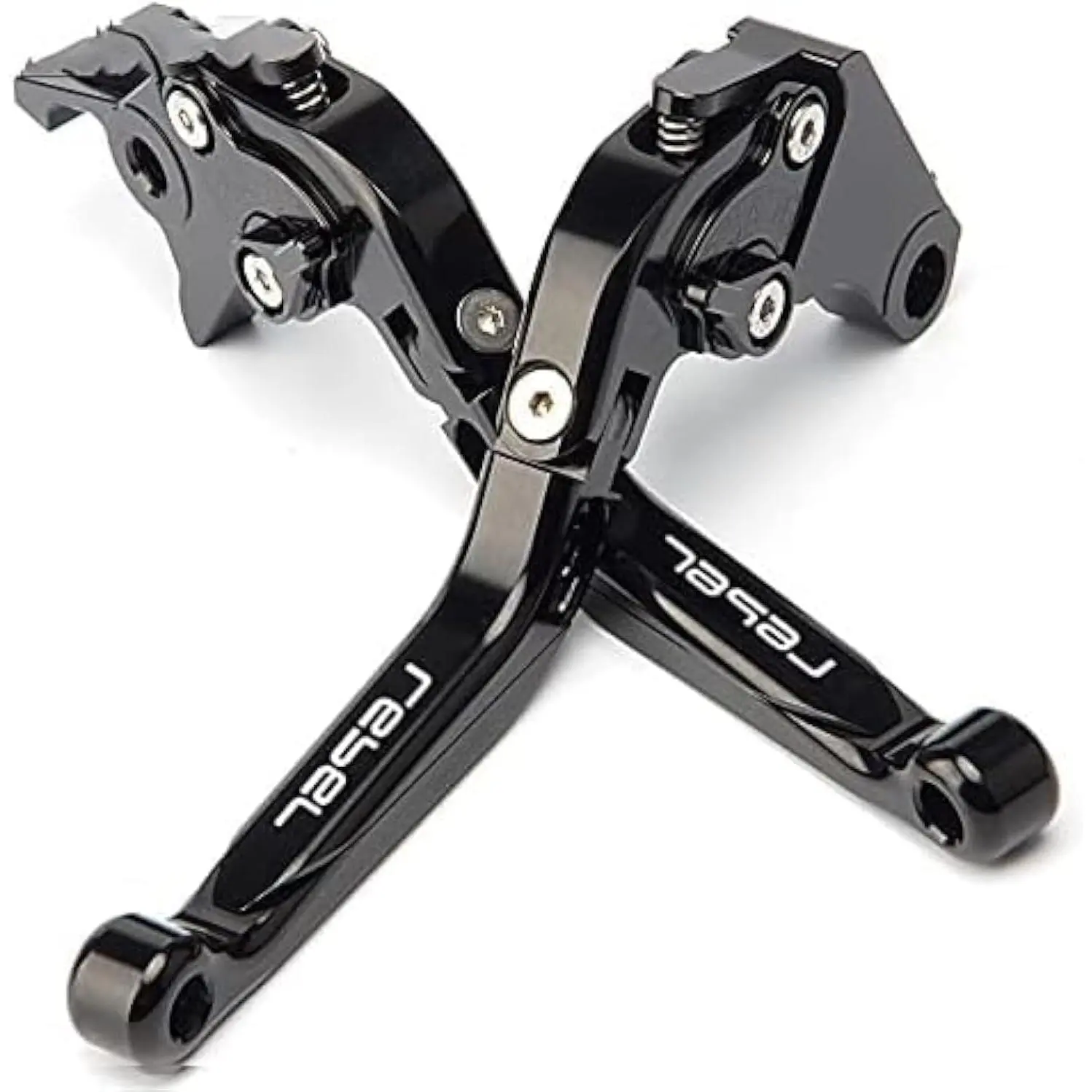 CNC Aluminum Adjustable Brake Clutch Lever Pair - 1 Pair, 6-Pos Adjust, Folding, Extendable, All Black for CMX 500/300 Rebel, CMX500, CMX300 Motorcycles (2017-2022) | Motorcycle Frames & Fittings Accessory