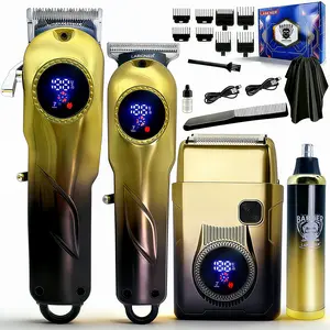 Men's Grooming Kit, Electric Shaver & Trimmer Set, Rechargeable Beard & Nose Hair Clipper, Professional Facial Beauty Tools