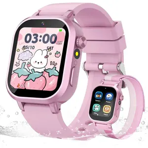 Kids Waterproof Smart Watch for Girls, Gift for Ages 3-12, with 39 Games, HD Touch Screen, Music Player, Video Camera, Pedometer, Alarm Clock, Birthday Gift for 6,7,8,9 Year Olds, Pink