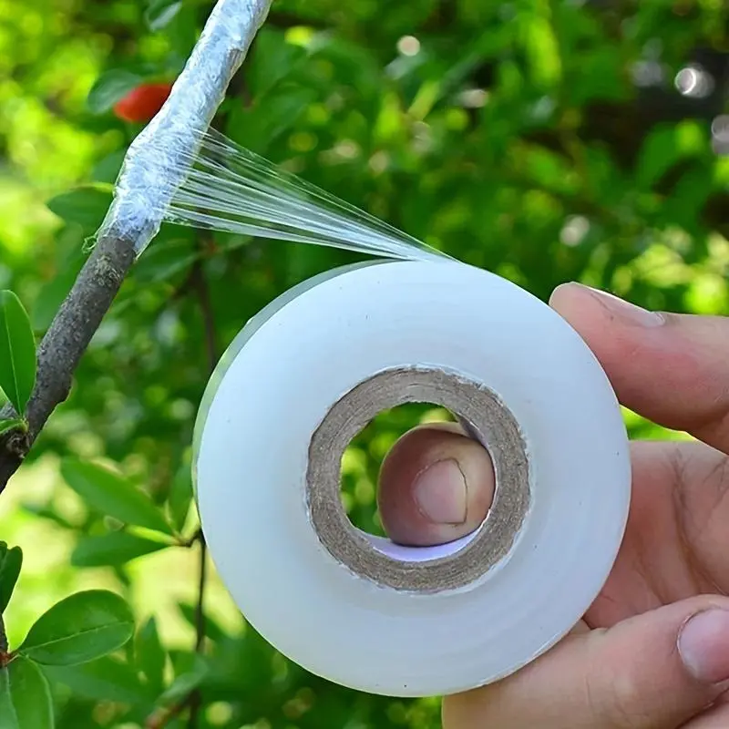 2pcs PE Nursery Grafting Tape, Stretchable Self-Adhesive Plant Tie Tape, White Graft Film Band for Gardening and Floristry, Garden Supplies
