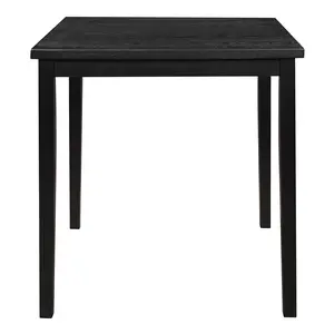 【GOOGREAT】Counter Height Table Black Finish 1pc Square Transitional Style Wooden Dining Kitchen Furniture