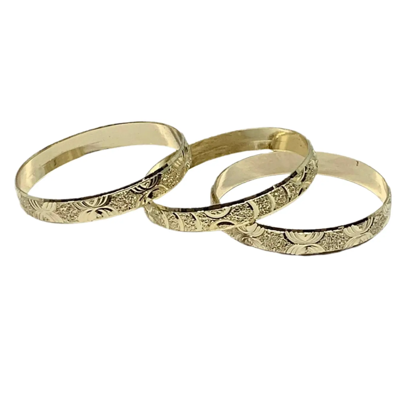 Gold Filled Baby Bangles l Sizes 1, 2, 3 l Textured Design l Delicate & Elegant, Random Pattern