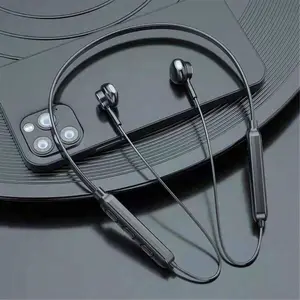 Wireless Bluetooth 5.2 Neckband Headphones Stereo HiFi Sound Noise-Proof Sports Earbuds with Microphone Ergonomic Design for Comfort and Stability