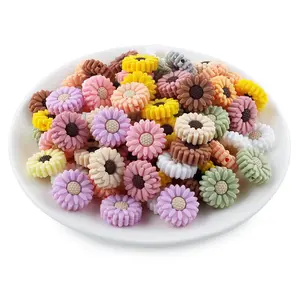 Silicone Flower Beads, 20pcs/set DIY Jewelry Making Supplies for Bracelet & Necklace, DIY Jewelry Making Accessories for Women