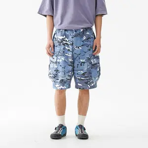 Unisex Baggy Camo Cargo Shorts for Men and Women, Hunting with Multi Pockets Cargo Jorts for Outdoor Work Urban Commuting