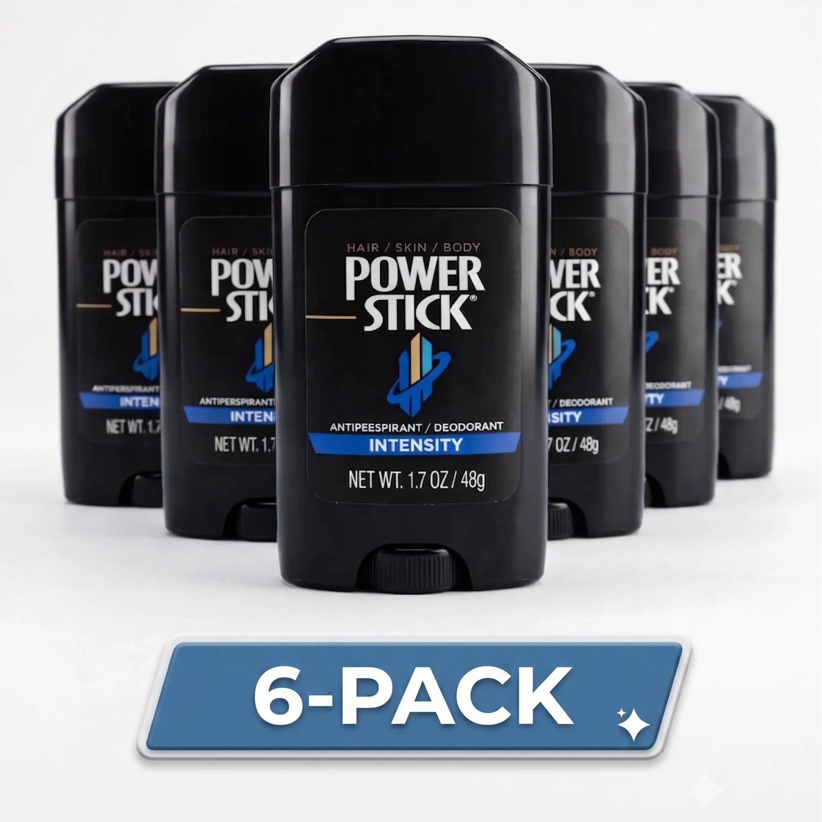 Power Stick Intensity Men`s Deodorant, (Pack of 6)