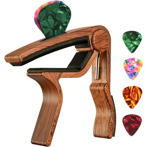 Guitar Capo, with Pick Holder Capo and Pick for Acoustic Electric Guitar,Ukulele