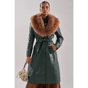GREENVIEW FUR TRIM TRENCH