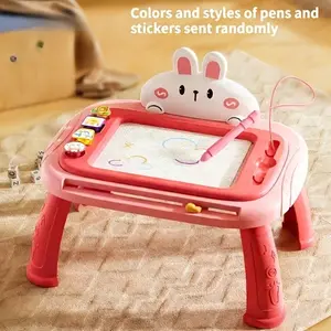 Children's magnetic learning drawing board toy, detachable table leg design, colorful and repeatable graffiti, fine motor skills development, suitable for travel, family, school and outdoor creative play, Easter party gifts, Portable Drawing Board