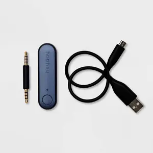 Heyday Wireless Bluetooth Transmitter-Receiver Adapter, Mobile & Smartphone Compatible, Button-Controlled Dusk Blue Audio Accessory