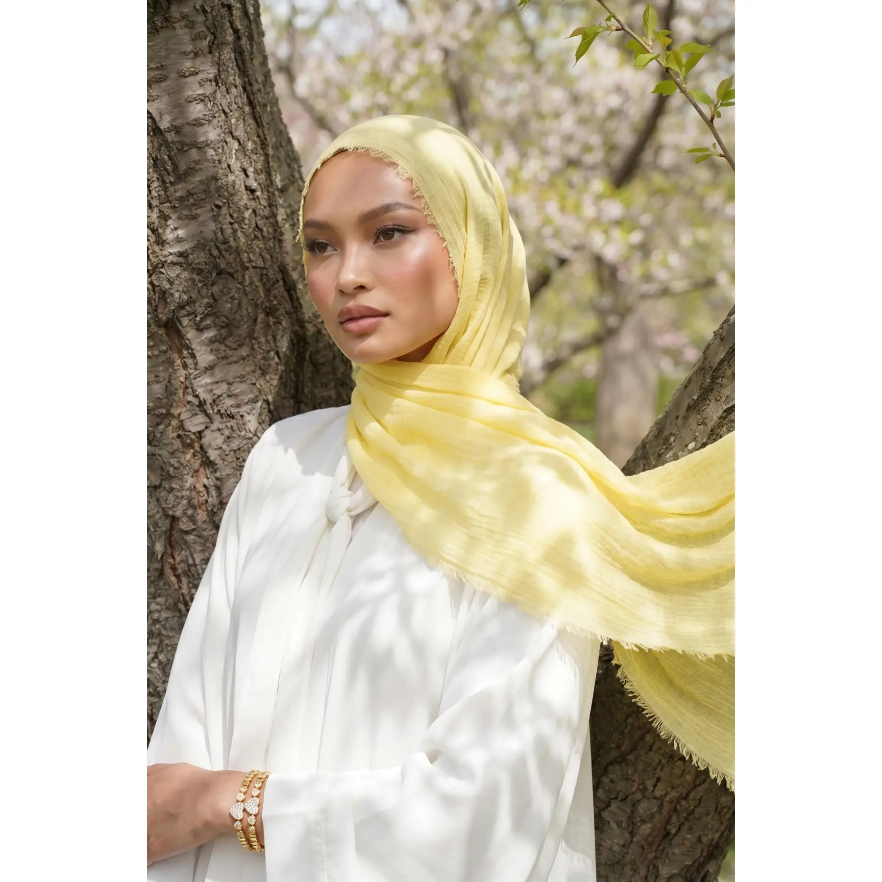 Limoncello Premium Crinkle Cotton Hijab 🍋