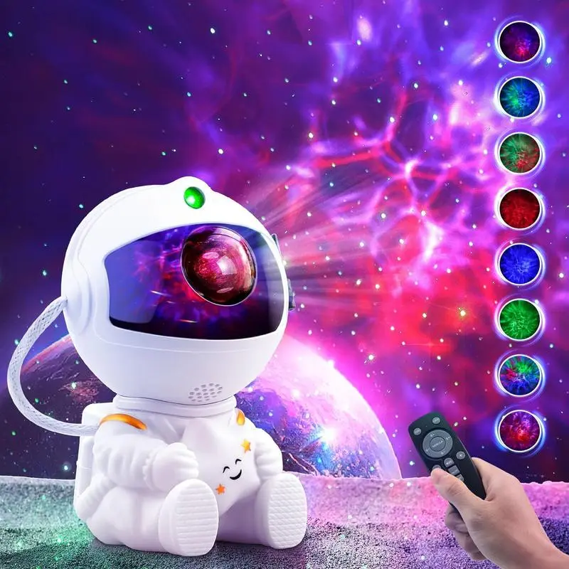 Galaxy projector, astronaut star projection device, galaxy lamp, children's night light, nebula ceiling LED lamp, room decoration with timer and remote control, Christmas, Valentine's Day, birthday gift