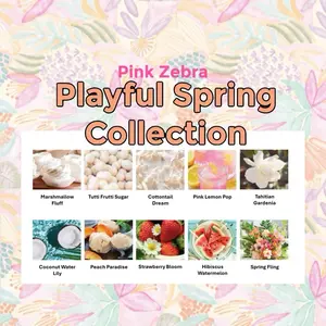 Pink Zebra Sprinkles - Playful Spring Collection - Non-Toxic Wax Melts & Diffuser Oil for Home Decor Fragrance Candles Strawberry Scent Perfume