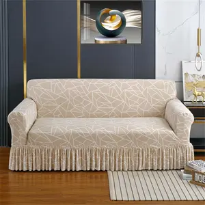 Geometric Pattern Sofa Cover, 1 Count Modern Sofa Slipcover, Dustproof Sofa Protector for Home Living Room, Sofa Protector for Home Living Room, Sofa Couch Covers