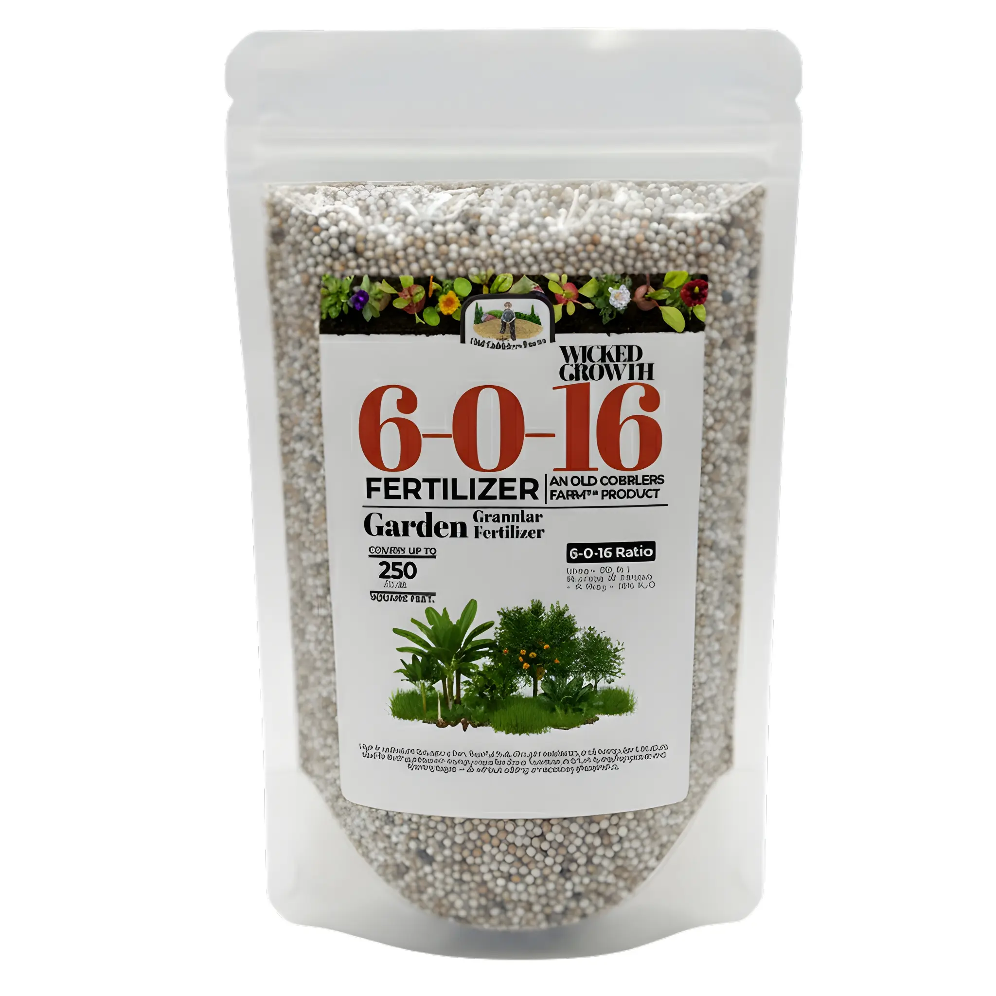 Old Cobblers Farm Wicked Growth 6-0-16 Fertilizer with Micronutrients - High-Yield Crops  (5 lbs | 10 lbs | 15 lbs | 20 lbs)