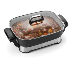 Elite Cuisine 15"x12"x3" Stow-Away Foldable Electric Skillet Elite Cuisine 15"x12"x3" Stow-Away Foldable Electric Skillet