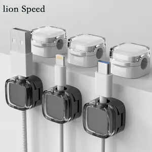 6 Pack Magnetic Cable Organizer Clips | Cord Holder for Desk & Wall, Clean Cable Management for Home Office Setup, Minimalist Black & Macaron Colors, Perfect Spring Gift