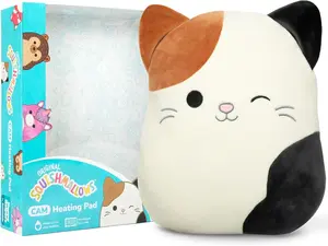 Squishmallows Cam The Cat by Relatable, Microwavable Heating Pad for Period Cramps, Cuddly Plushies, Great Gift Ideas for Loved Ones of All Ages, Includes 1 Lavender Scented Heating Pad Plushy