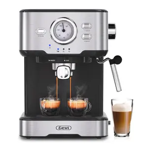 【Springtok】Gevi Compact Espresso Machine | High-Pressure Automatic with Milk Frother | Cappuccino & Latte Maker | Perfect Gift for Coffee Lovers, Dad & Mom
