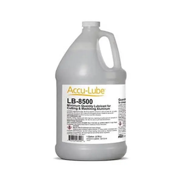 Accu-Lube Cutting Fluid - 1-4.9 Gal. Transparent Bottle Liquid Metalworking Coolant for Machine Aluminum, Cutting & Sawing, Compatible with MQL Equipment & Tools (LB8500)