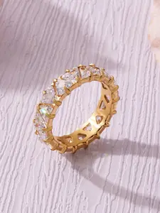 Elegant Stainless Steel Ring with Triangular Zirconia, Stackable Rings, Multi-Size Fashion Jewelry Gift, Perfect for Casual & Formal Wear, Valentine's Day Mother's Day, Geometric Rings, Stackable Finger Rings