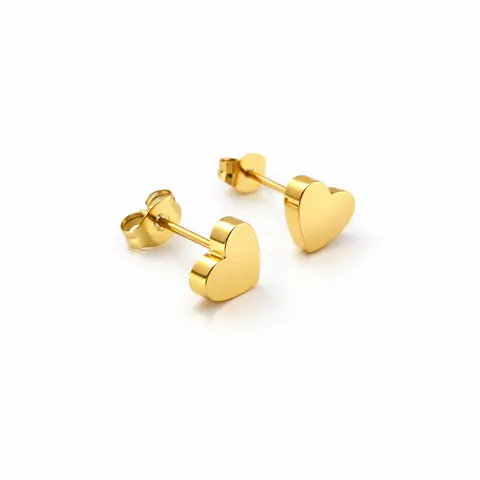 Stainless Steel Mini Love Earrings for Women - Fashion Accessory