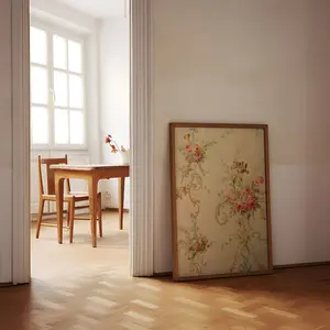 Vintage Art, Cottagecore, Victorian Wallpaper Print Unframed, Room Decor Prints, Living Room Decor, Able Wall Art, Trendy Decor