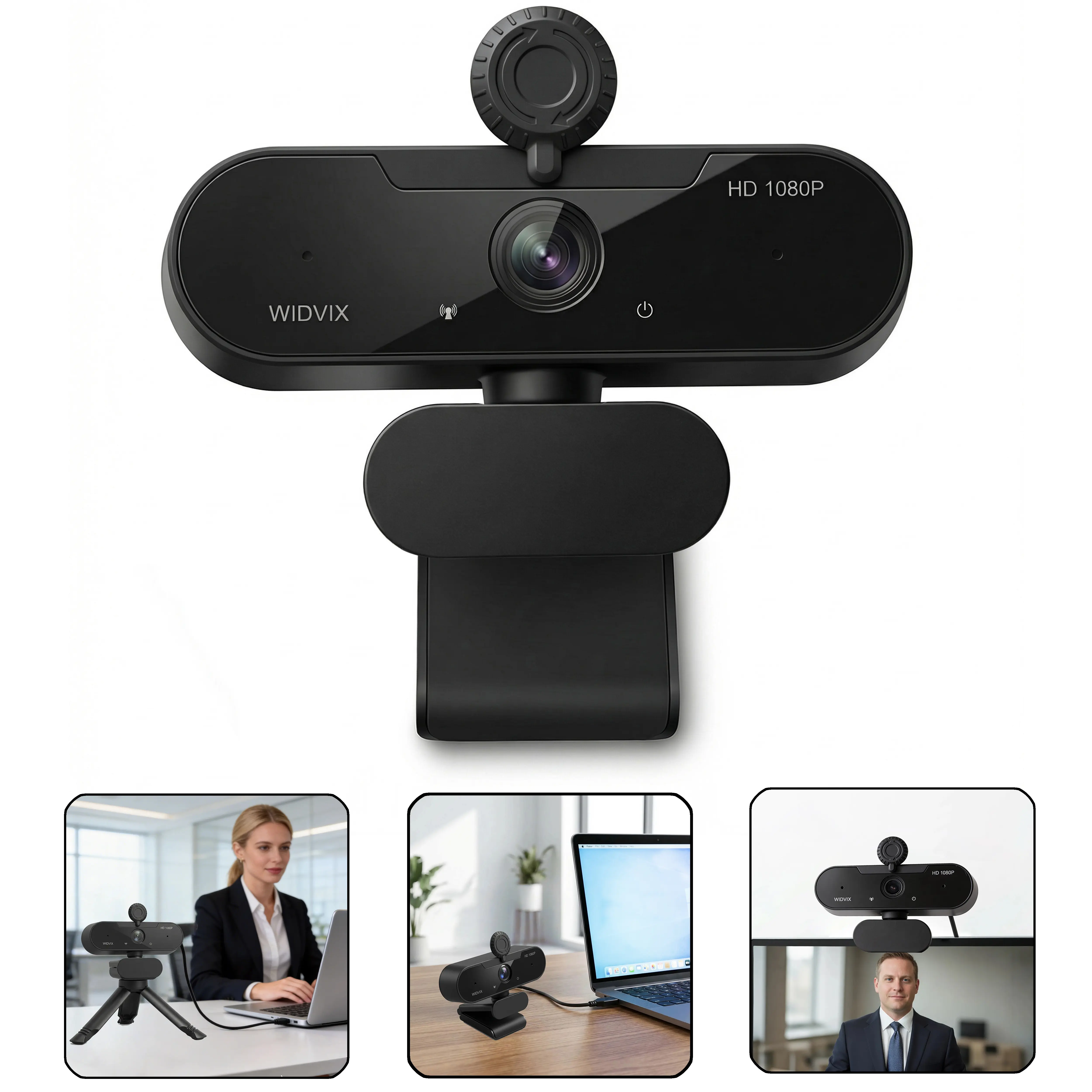 WIDVIX 1080P 30fps USB Webcam Streaming Camera - Live Streaming Equipment with 110° Wide Angle Lens, Low Light Correction, Noise Reduction, Privacy Cover, Tripod, Plug & Play for Zoom, Online Teaching,summerwins